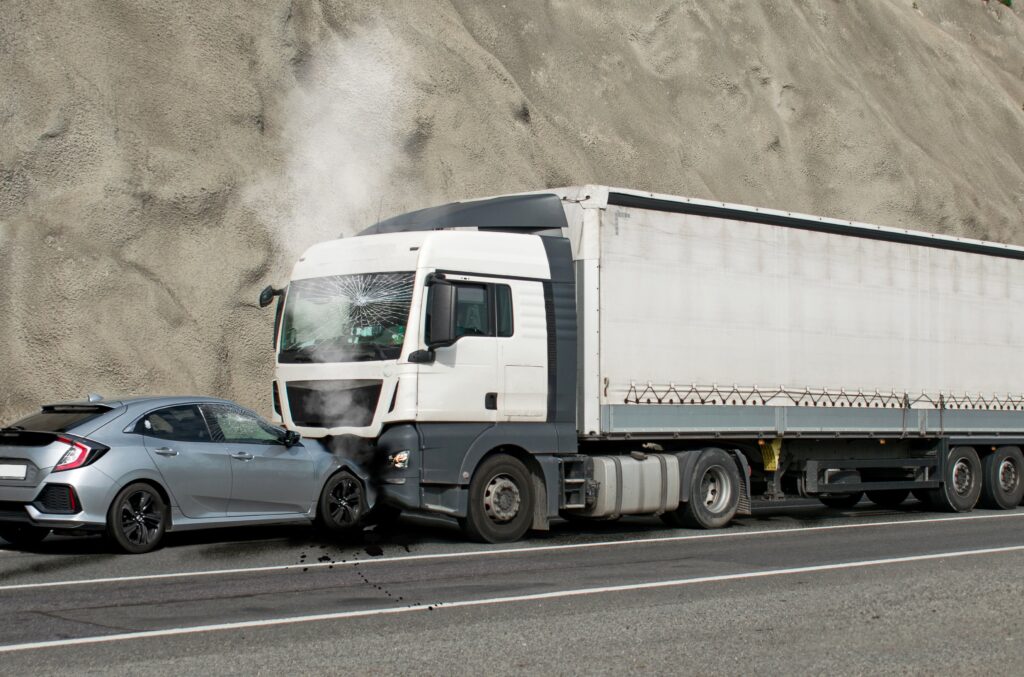 Truck And Light Vehicle Front Collision